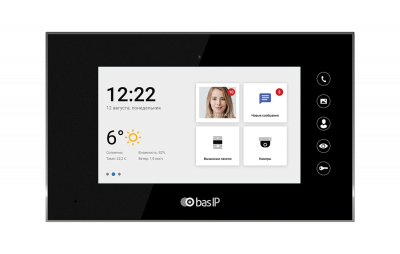Bas IP AQ-07LA BLACK (Черный) Монитор домофона BAS-IP